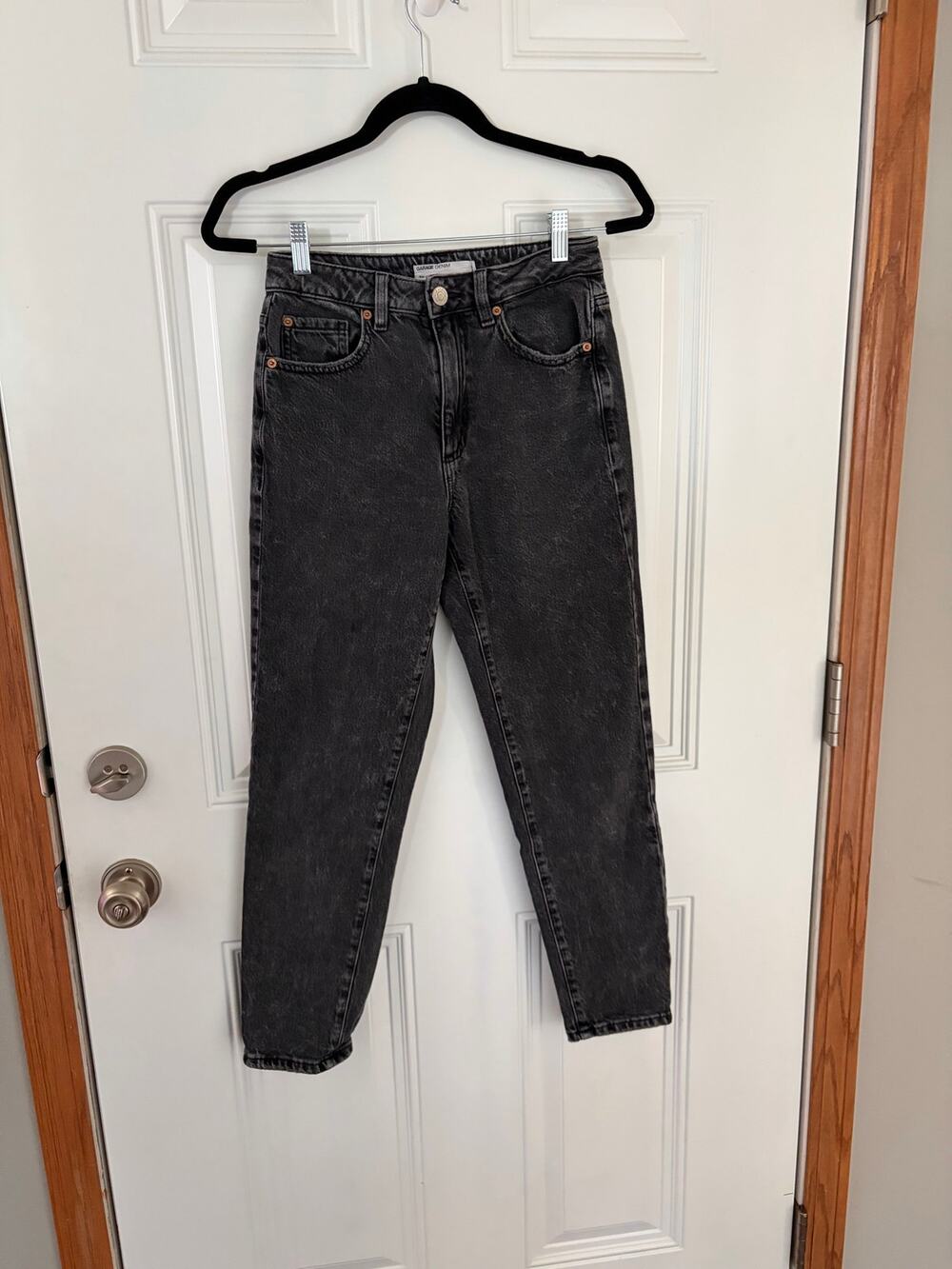 Garage Denim Black Denim Mom Jeans Size 26